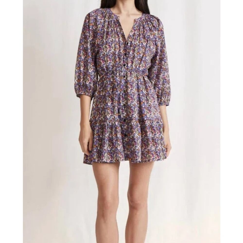 Apiece‎ Apart Mini Mitte Dress Floral Button Down peasant boho cottagecore S